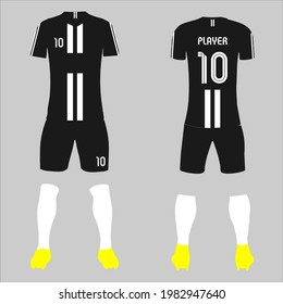 Set of soccer kit or football jersey template for football club