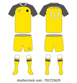 Set of soccer kit or football jersey template for football club. Vector Illustration