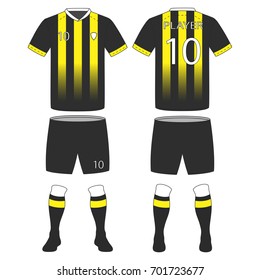 Set of soccer kit or football jersey template for football club. Vector Illustration