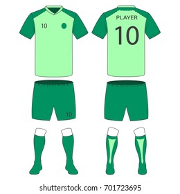 Set of soccer kit or football jersey template for football club. Vector Illustration