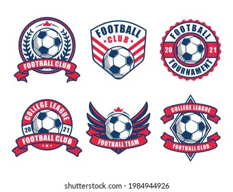 Set of soccer Logo or football club Badge.