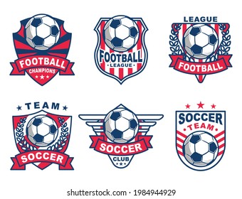 Set of soccer Logo or football club Badge.