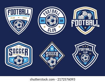 Set Soccer Logo Football Club Sign Stock Vector (Royalty Free ...