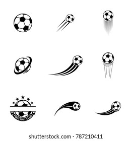 Set of Soccer Logo template, Abstract swoosh vector