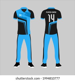 Set of soccer polo kit or football jersey template for football club