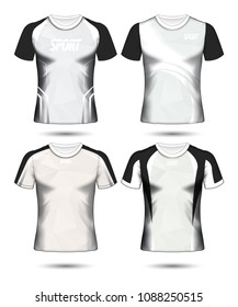Set of Soccer sport t-shirt layout design poly template and polo shirt vector illustration 