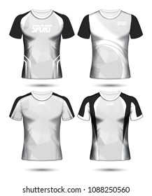 Set of Soccer sport t-shirt layout design poly template and polo shirt vector illustration 