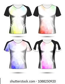 Set of Soccer sport t-shirt layout design poly template and polo shirt vector illustration 