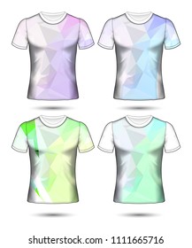 Set of Soccer sport t-shirt layout design poly template and polo shirt vector illustration 