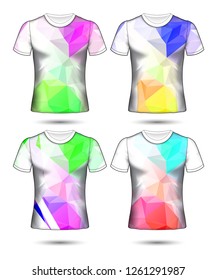 Set of Soccer sport t-shirt layout design poly template and polo shirt vector illustration 
