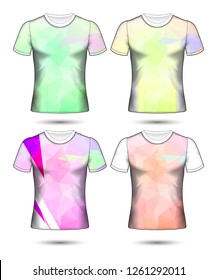 Set of Soccer sport t-shirt layout design poly template and polo shirt vector illustration 