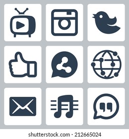 Set of social icons