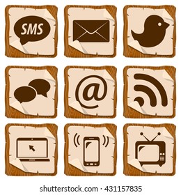 Set of social icons