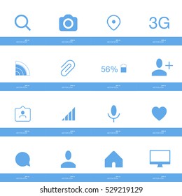 Set of social icons in flat style isolated on white background. Social icons for your design and logo. Vector illustration EPS 10.