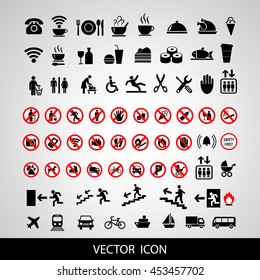 Set social icons on a white background.