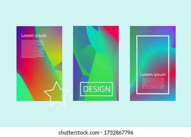 set social media abstract background colorful