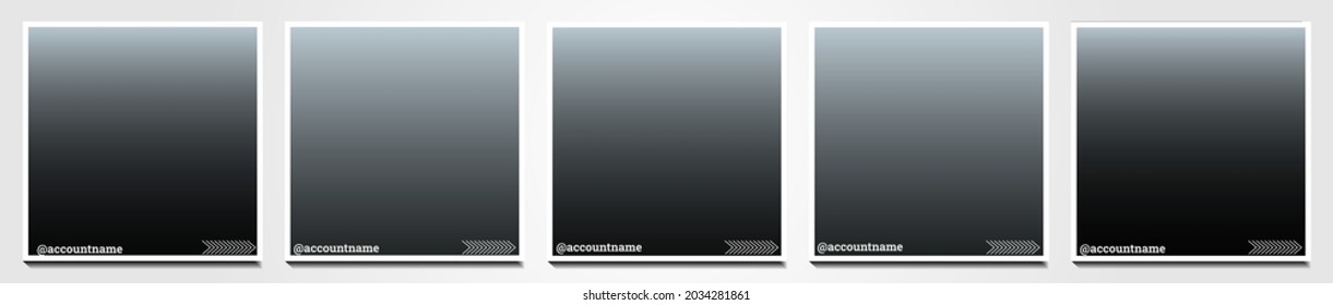 Set of social media background suitable for social media posts, feeds, and stories. Abstract shapes and abstract black gradients mesh.