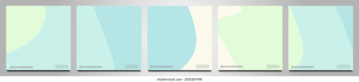 Conjunto de antecedentes en medios sociales adecuados para publicaciones, fuentes e historias en medios sociales. Formas abstractas para imágenes y color de degradado de refresco abstracto.
