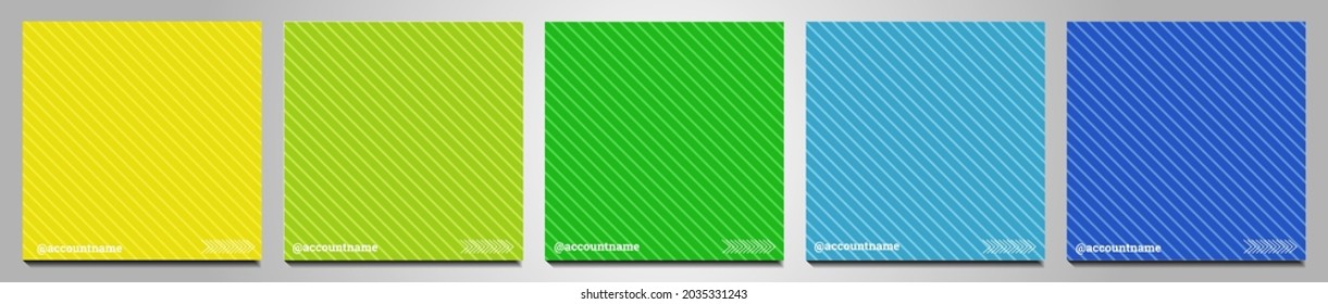 Conjunto de antecedentes en medios sociales adecuados para publicaciones, fuentes e historias en medios sociales. Formas abstractas para imágenes y color fresco abstracto.