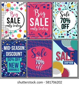 Set of social media banners for online shopping sale. Vector illustrations for banners, website and mobile apps, flyers, posters, newsletters designs, ads, and other promotional material.