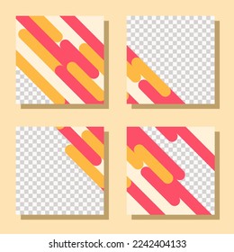 Set of social media banners. Vector illustration with photo college.