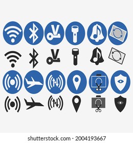 Set of social media buttons for design - vector icons Application Web Icons Set