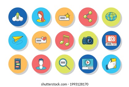 set social media cloud share chat