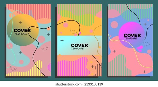 set of social media cover templates with modern and trendy themes. suitable background for mobile phone advertisement, brochure cover