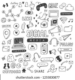 Set Of Social Media Doodles