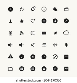 Set of social media icon and ui.