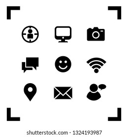 Set of social media icons.