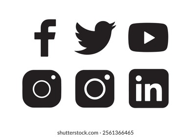 set of social media icons