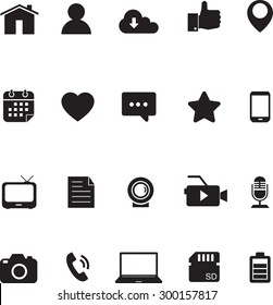 Set of social media icons