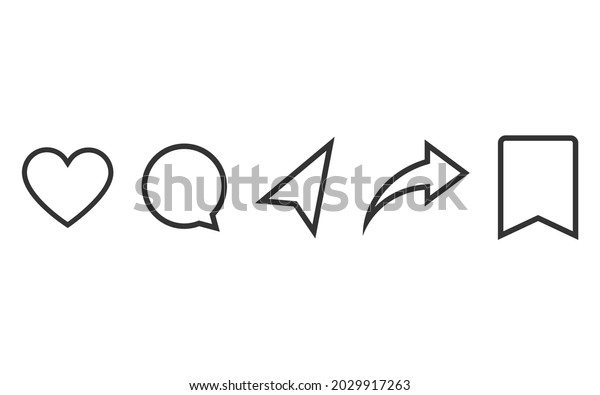 Set Social Media Icons Isolated On Stock Vector (Royalty Free ...