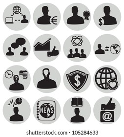 set social media icons - vector illustration