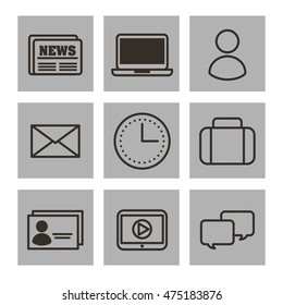 set social media icons vector illustration design