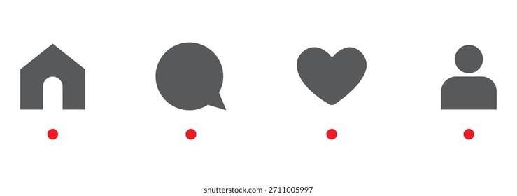 Conjunto De Iconos De Interacción De Redes Sociales. Me Gusta, Comentar, Compartir Guardar, Símbolo. Ilustración vectorial.