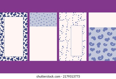 Set of social media layouts, blogger post template, 	hand-drawn sketch
