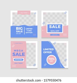 Set of Social Media Post Design Template