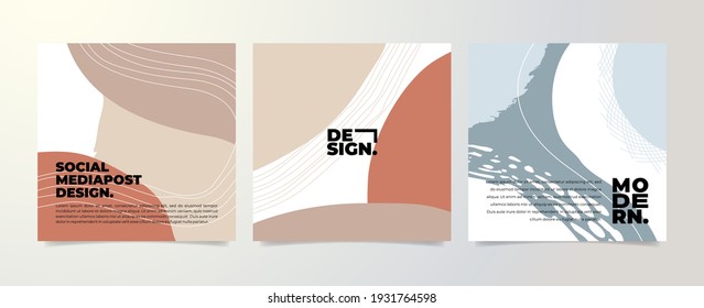 set of social media post design template