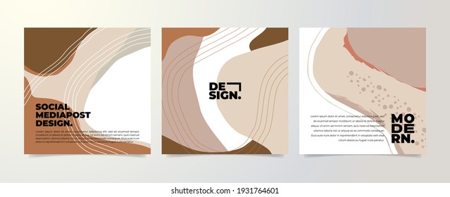 set of social media post design template