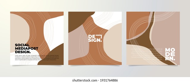 set of social media post design template