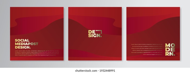 set of social media post design template