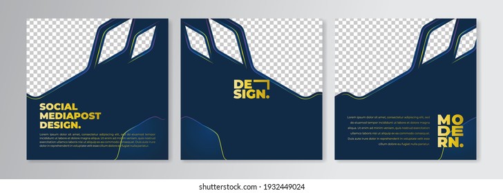 conjunto de plantillas de diseño de publicaciones en medios sociales