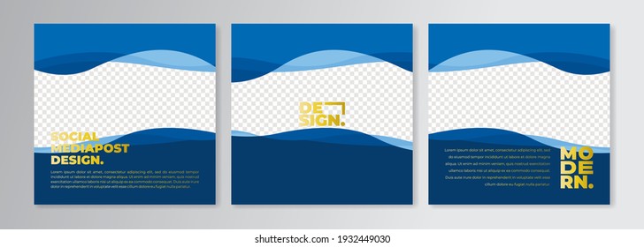 set of social media post design template