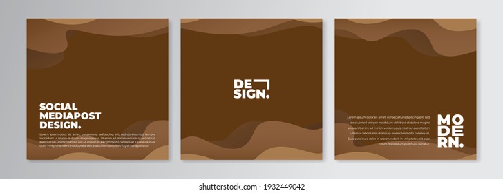 set of social media post design template
