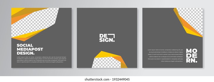 set of social media post design template