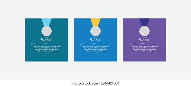 Set of Social Media Post Design Templates for Quotes. Quote Frame Template Set with Copy Space for Text with a different colour. Text in brackets.