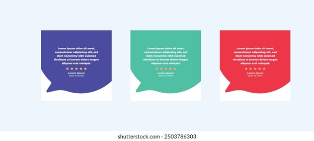 Set of Social Media Post Design Templates for Quotes. Quote Frame Template Set with Copy Space for Text with a different colour. Text in brackets.