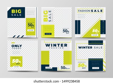 Set Of Social Media Post Template For Special Offer. Digital Banner, Poster, Digital Layout